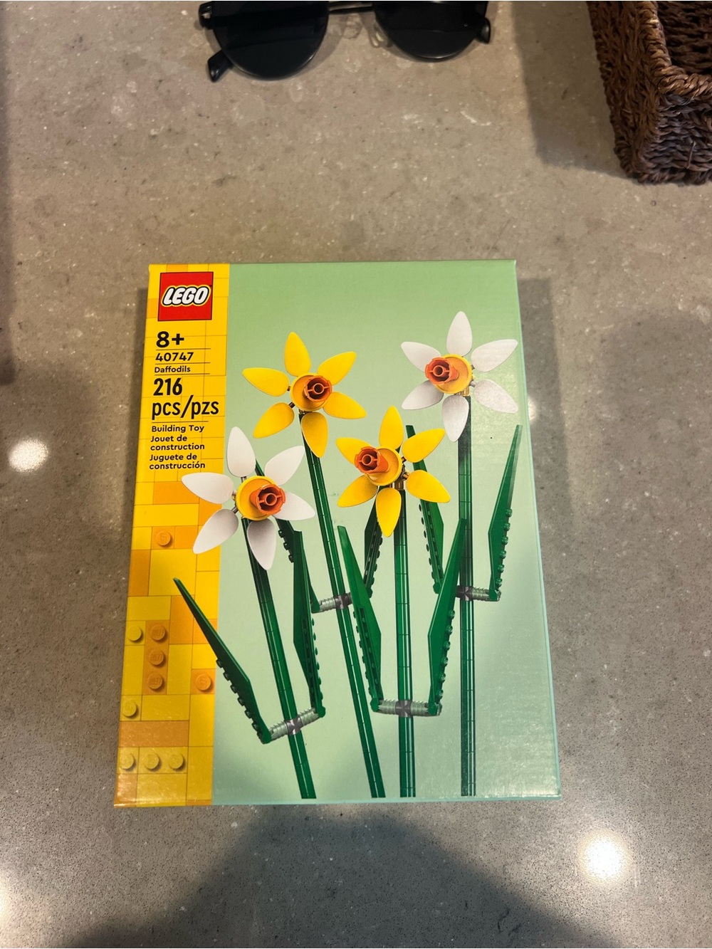 Lego Daffodils Wall Art - Yellow, White & Green